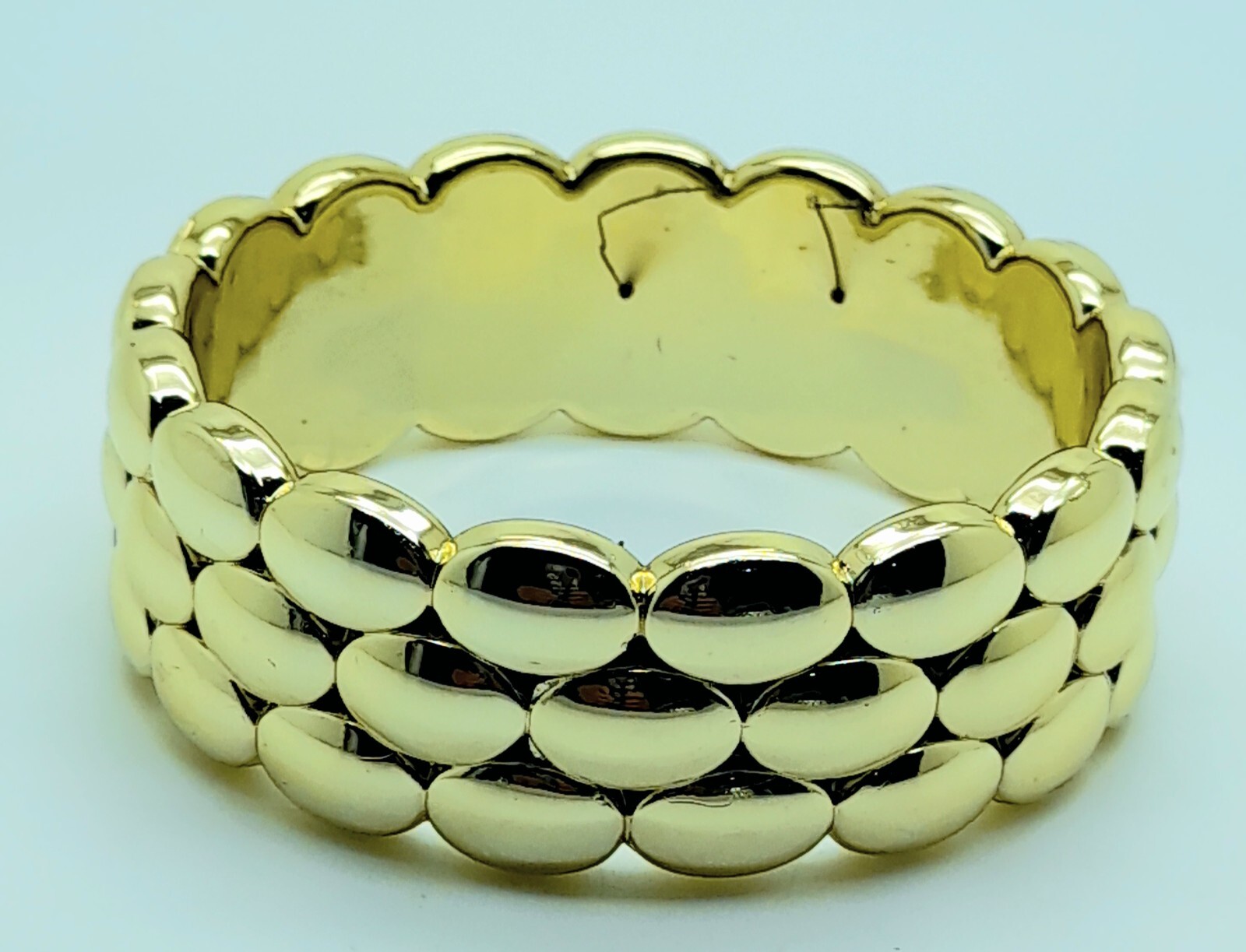 B001 Simple style Light Weight Large 1″ inch wide gold color Bangle Bracelets
