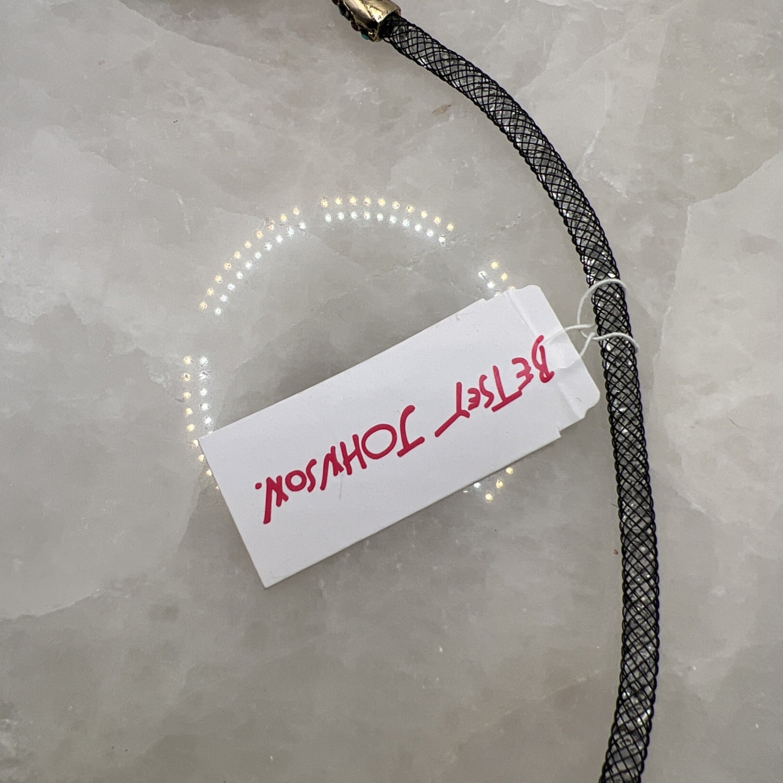 Betsey Johnson “Dark Shadows” Pave Snake Mesh Collar Necklace NWT