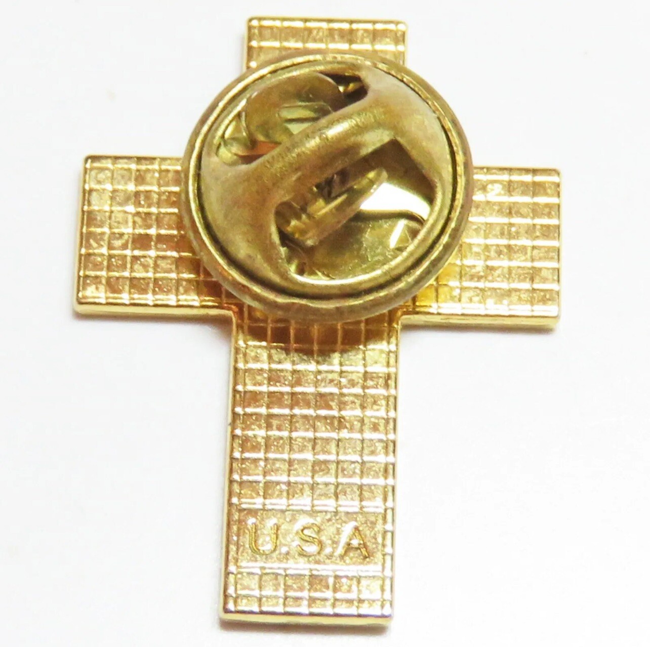 American Flag Patriotic Cross Religious Jewelry Enamel Lapel Pin