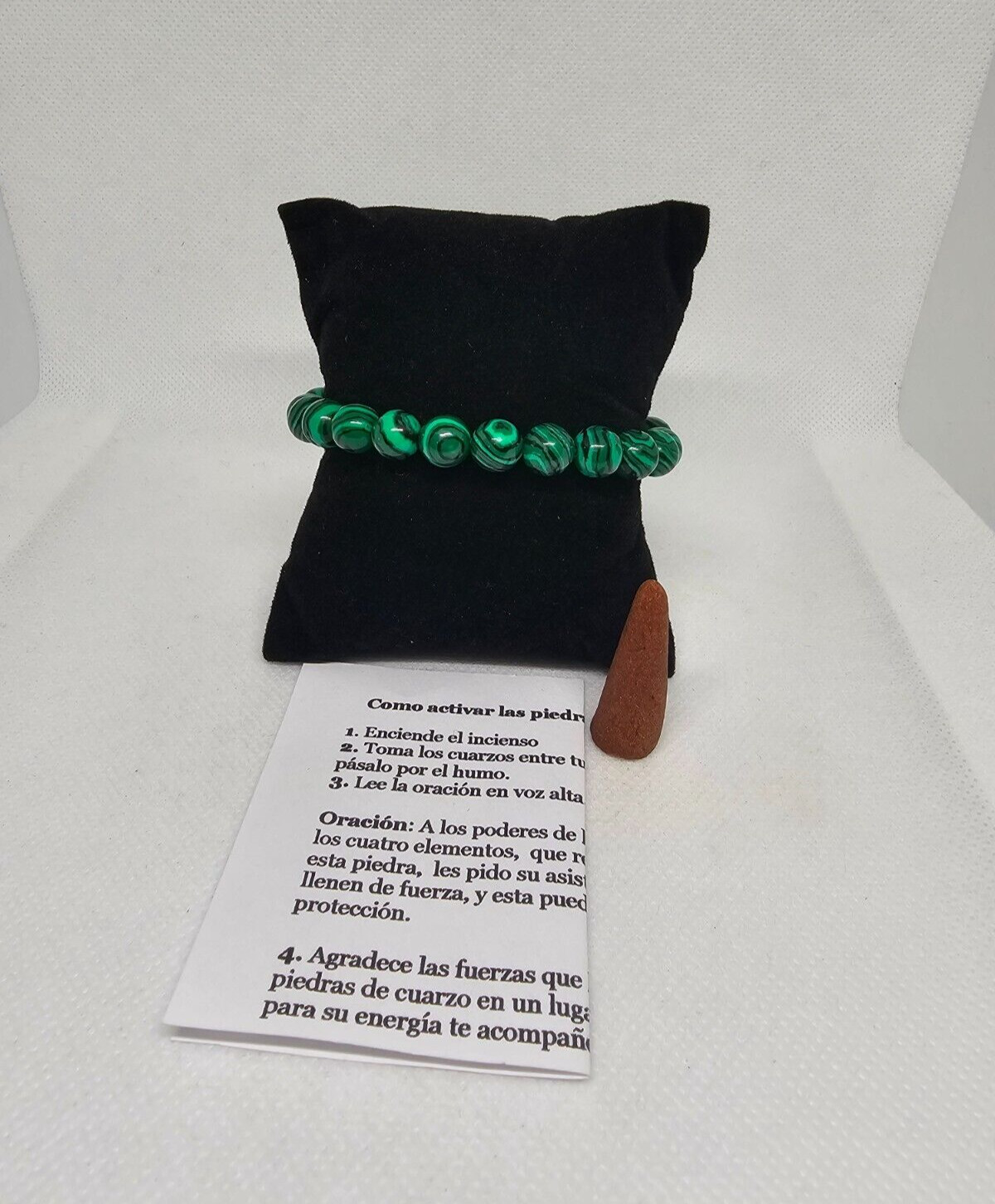 PULSERA CUARZO MALAQUITA PROTEGE Y ALAJEA CONTRA EL MAL DE OJO ENERGIAS NEGATIVA