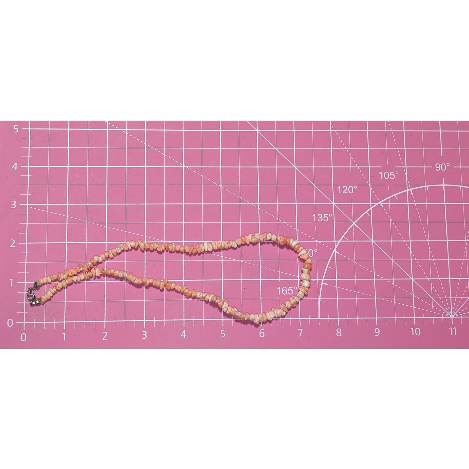 Coral Chip Beaded Necklace