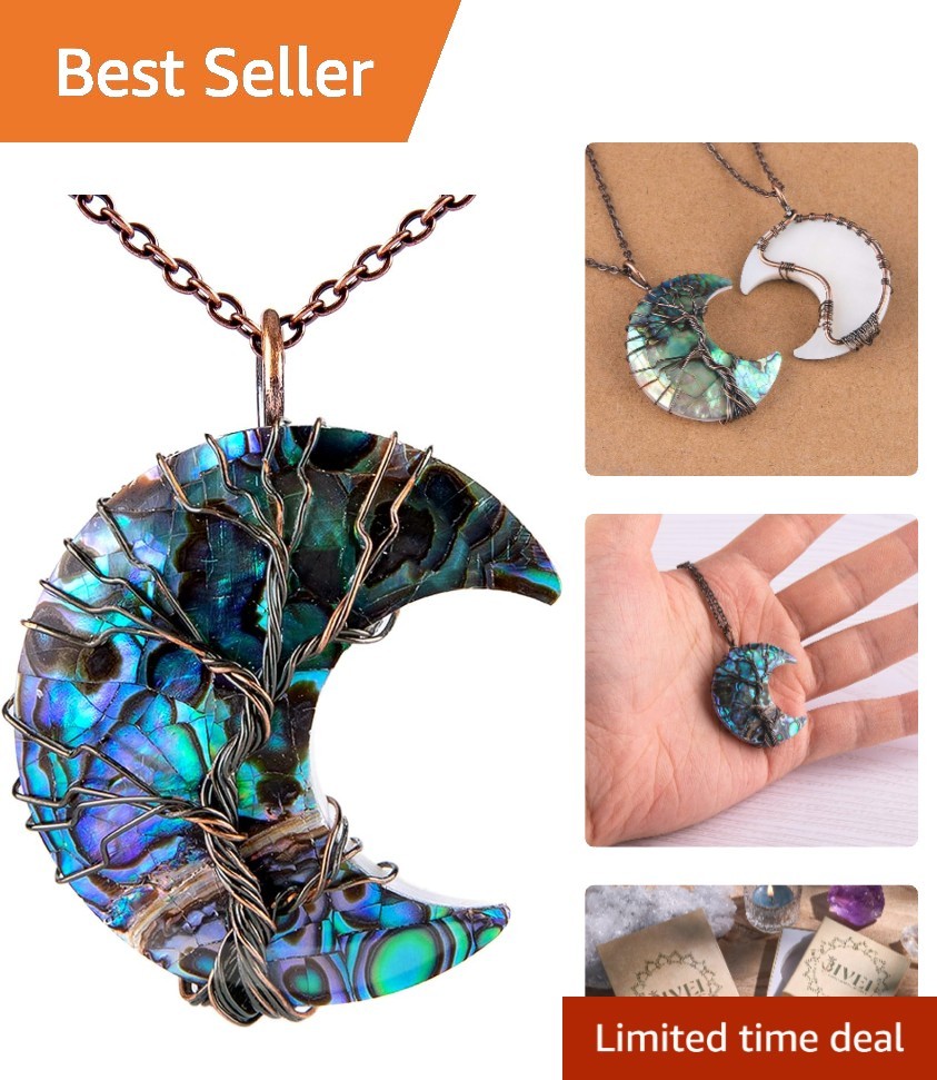 Elegant Life Tree Crescent Moon Necklace – Positive Energy Pendant for Her