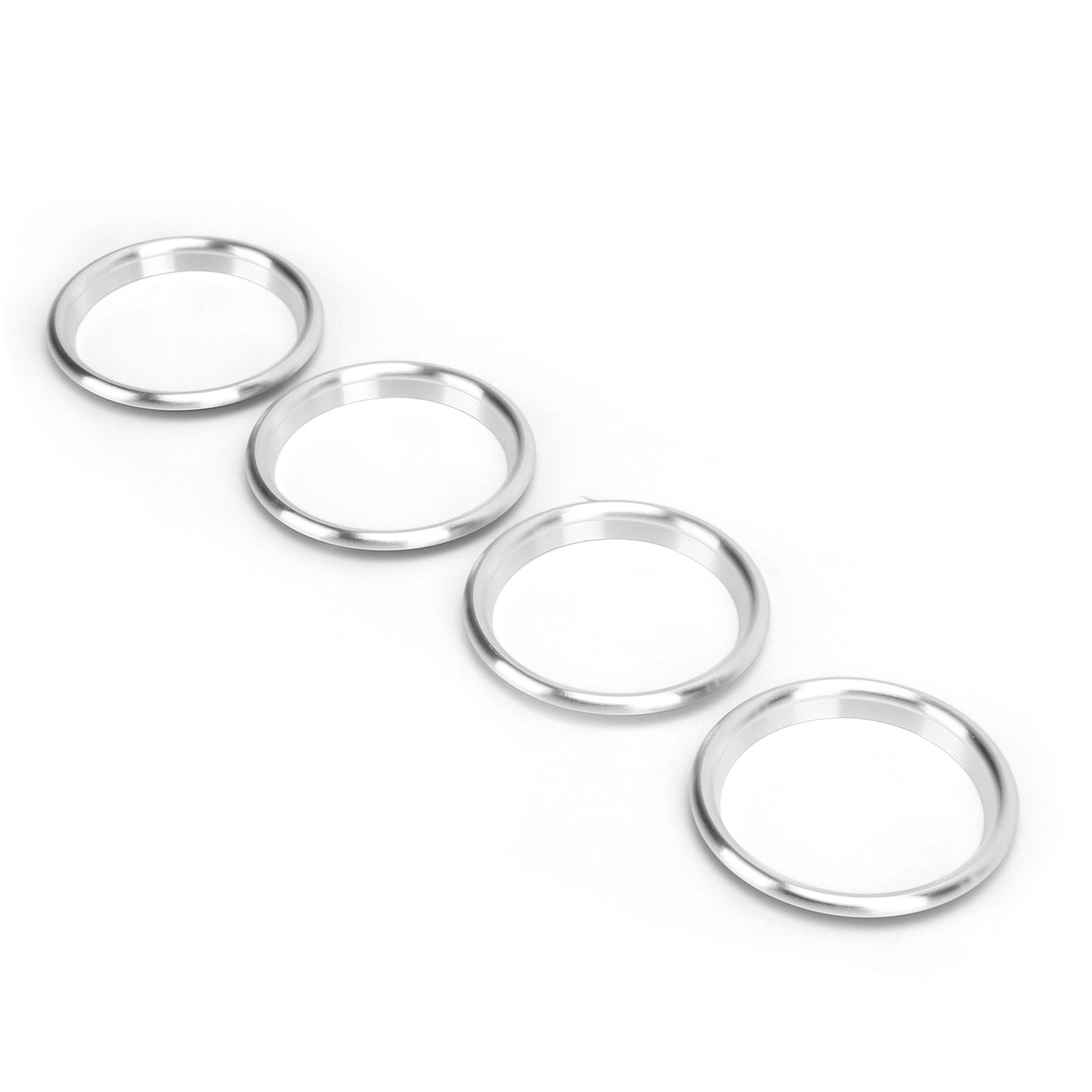 4pcs Silver Aluminum Alloy Air Outlet Ring For 2014-2019 TFTB