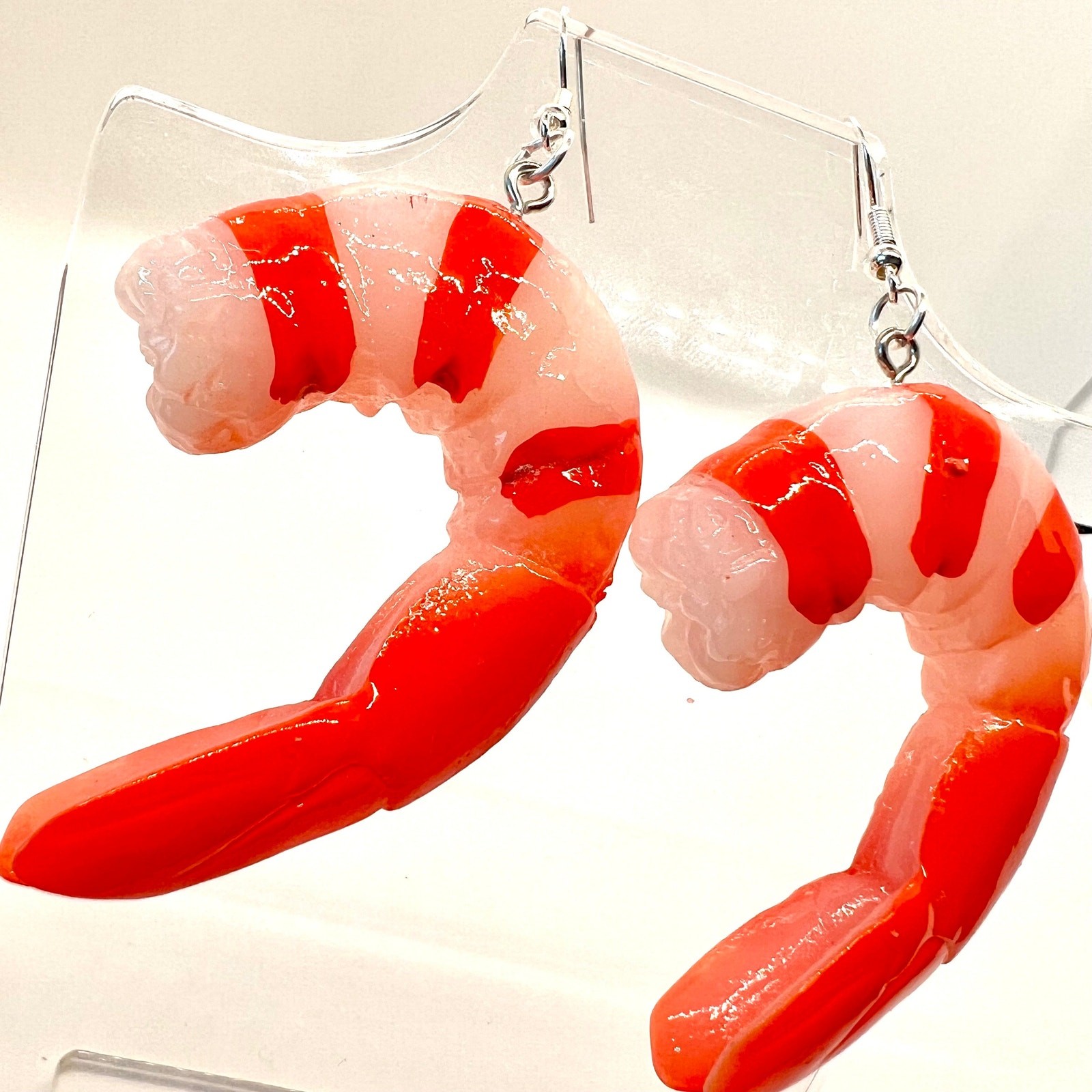 Shrimp Earrings – Cajun Seafood Dangles – Louisiana New Orleans Style