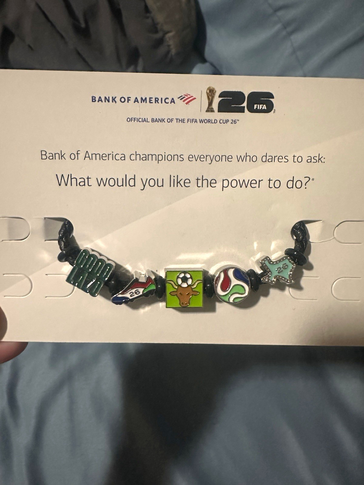 Bank of America FIFA World Cup Charm Bracelet Texas Small black