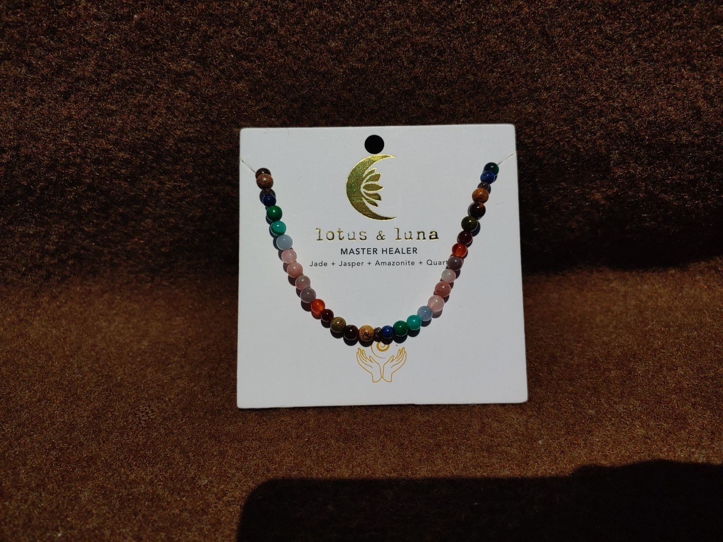 NEW IN BOX Lotus and Luna Master Healer 4mm Necklace