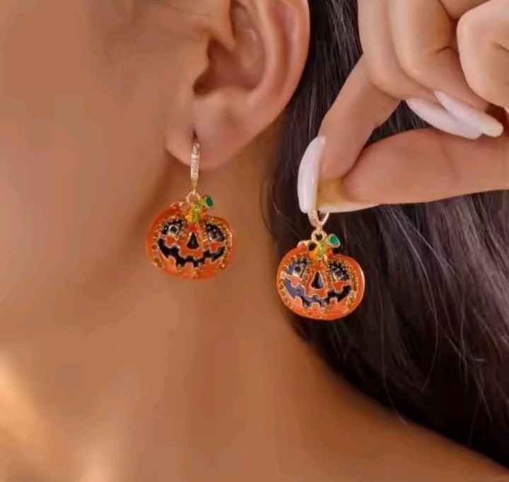 Halloween Earrings Collection Pumpkin Ghost Spider Skeleton Gothic Dangle Gift