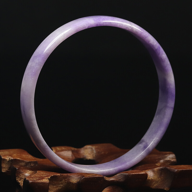 57mm Lavender Purple Jadeite Jade Bangle Bracelet Women’s Chinese Jade 10471