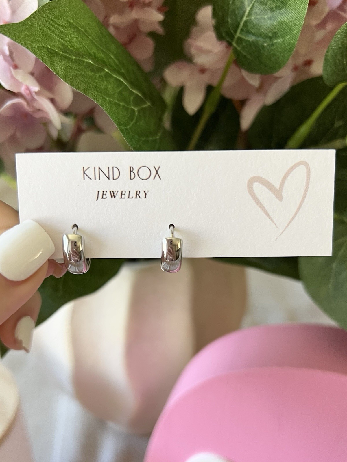 Silver Plated Chunky Huggie Hoop Earrings
