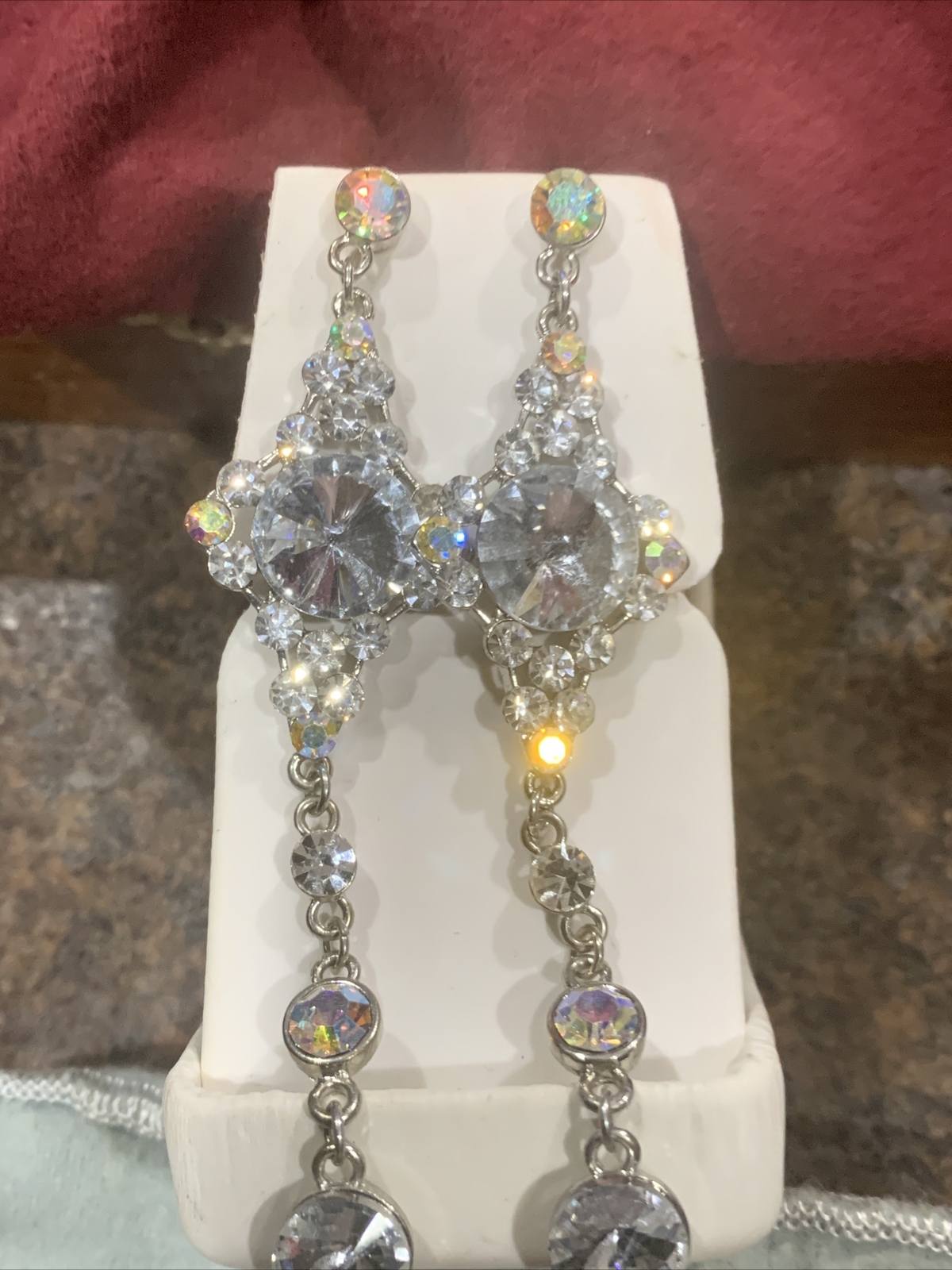 long dangle earrings blingy