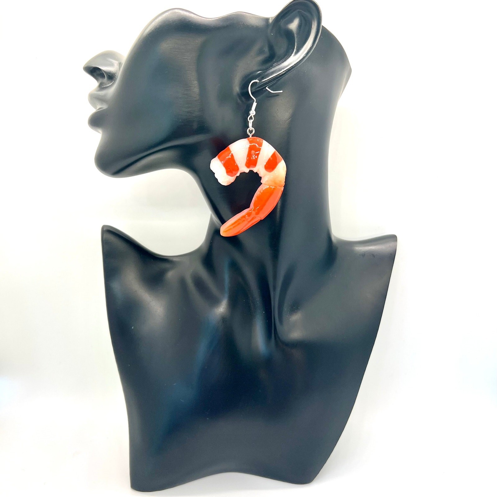 Shrimp Earrings – Cajun Seafood Dangles – Louisiana New Orleans Style