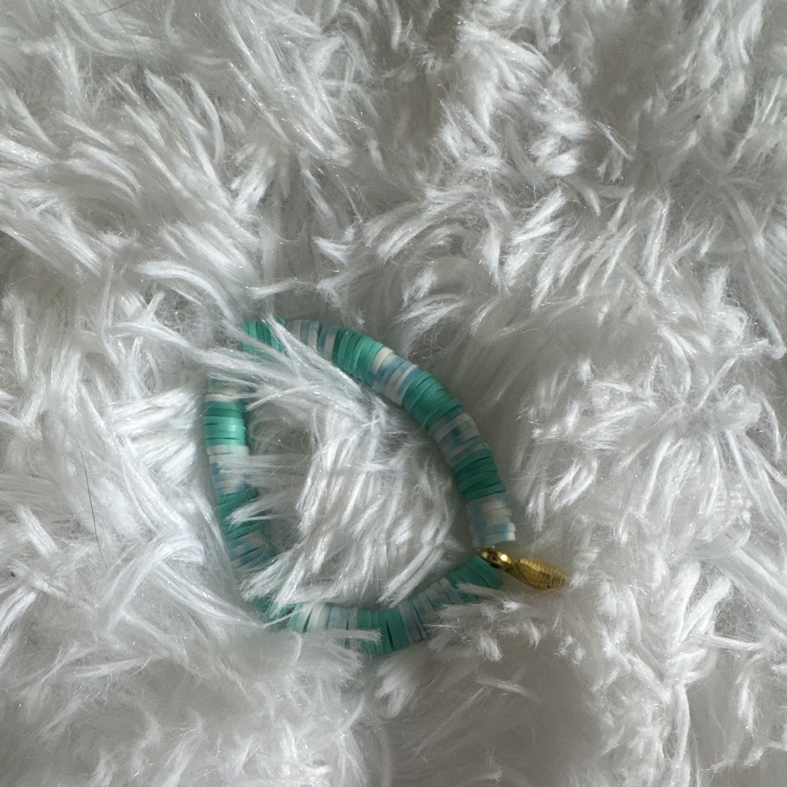 size, small clay bead bracelet, handmade starfish charm