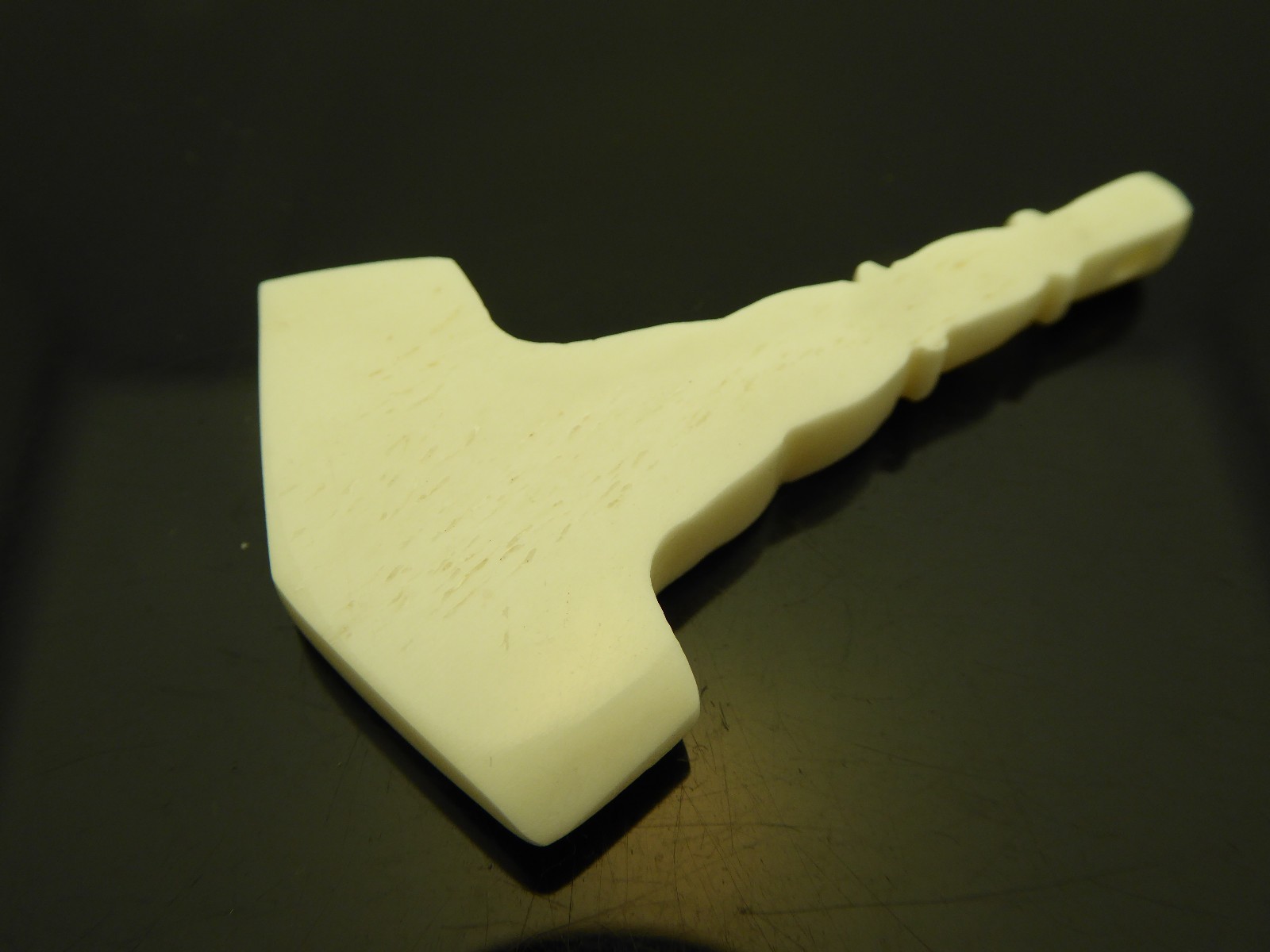 Thor’s Hammer Celtic Mjolnir Viking Norse Water Buffalo Bone Pendant Necklace