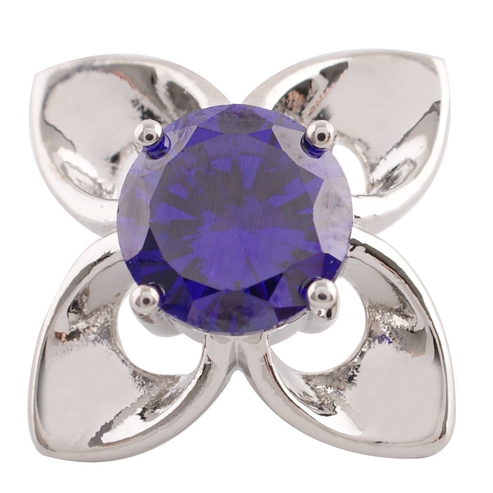 Snap Jewelry CZ Flower Cubic Zircon fit 18-20mm fits Ginger Charm Accessories