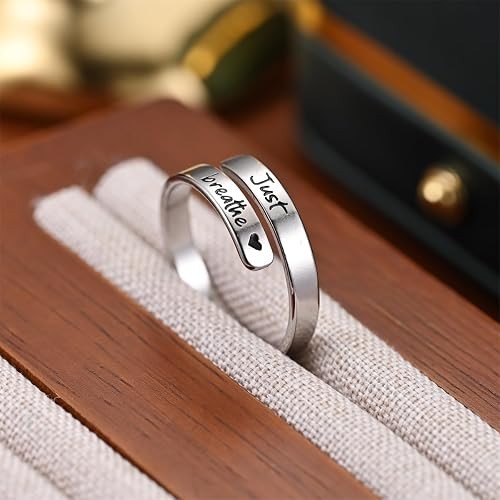 I F♡Cking Love You Ring for Women, Hope Rings Adjustable Stainless Steel Silver