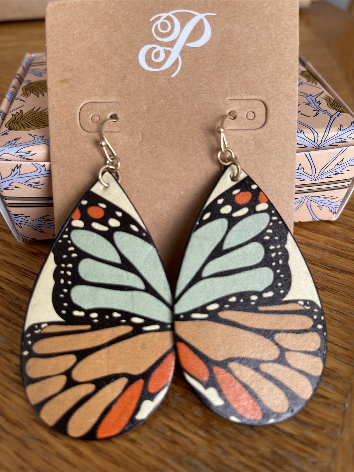 Plunder Design Trendy Fashion Jewelry Leather Butterfly Drop Dangle Earrings