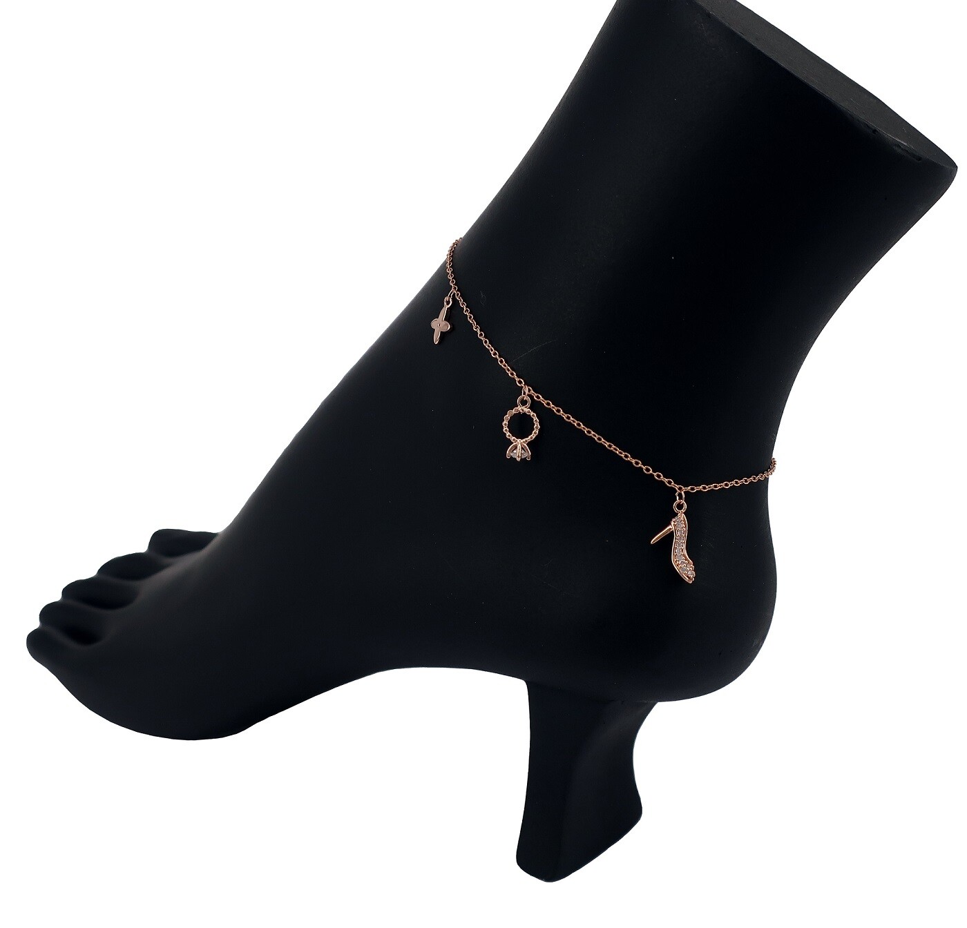 Stainless Steel Rose Gold Anklet Ankle Charm Bracelet #10