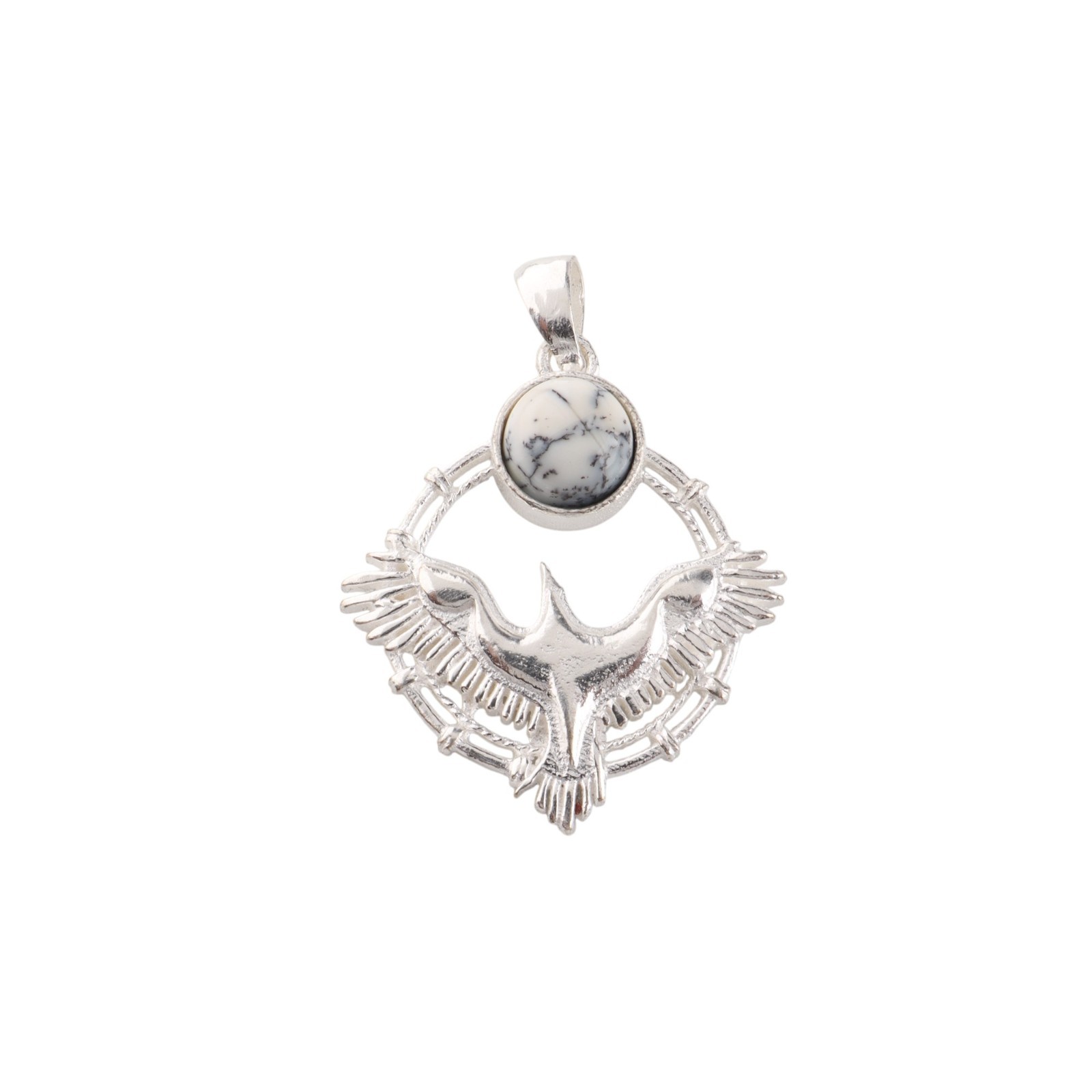 Dendritic Opal Gemstone 925 Sterling Silver Ethnic Handmade Jewelry Pendant Gift