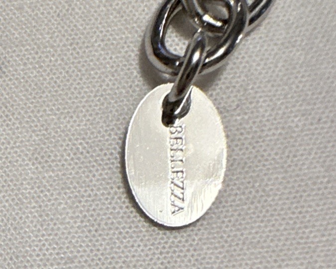 Bellezza Bronze Paperclip Chain Heart Drop Necklace, 20”