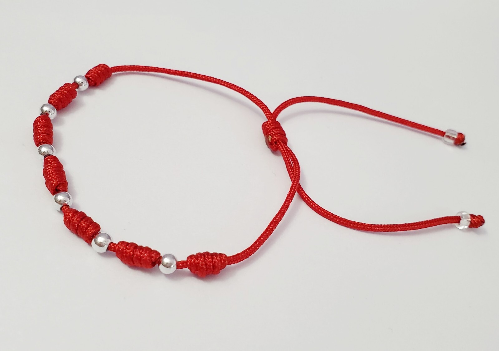 Pulsera7 Nudos Para Suerte Cuentas color Metalicas/7 knots bracelet with metal