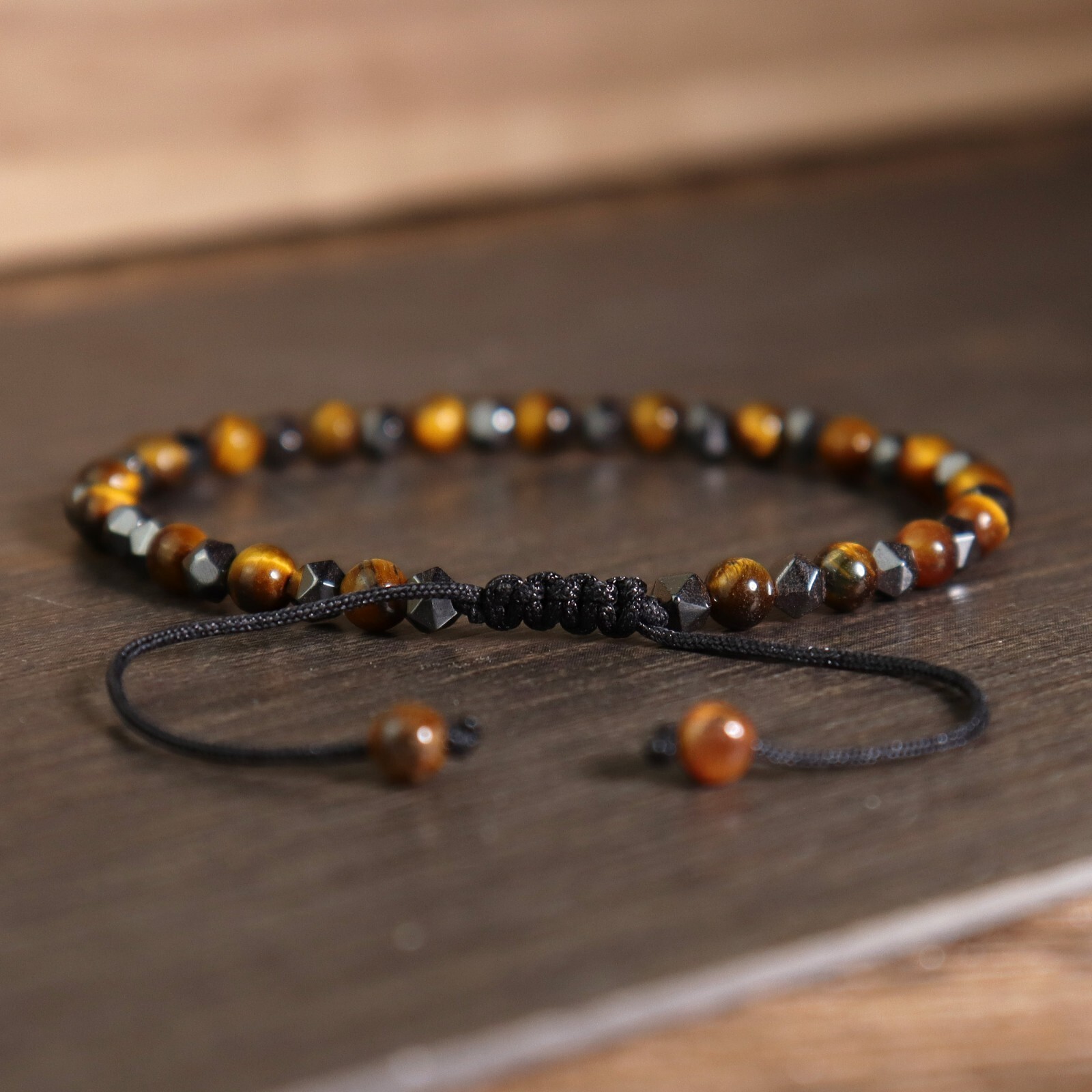 Protection Bracelet Tiger’s Eye Hematite Stone Bracelet Healing Dainty Bracelet