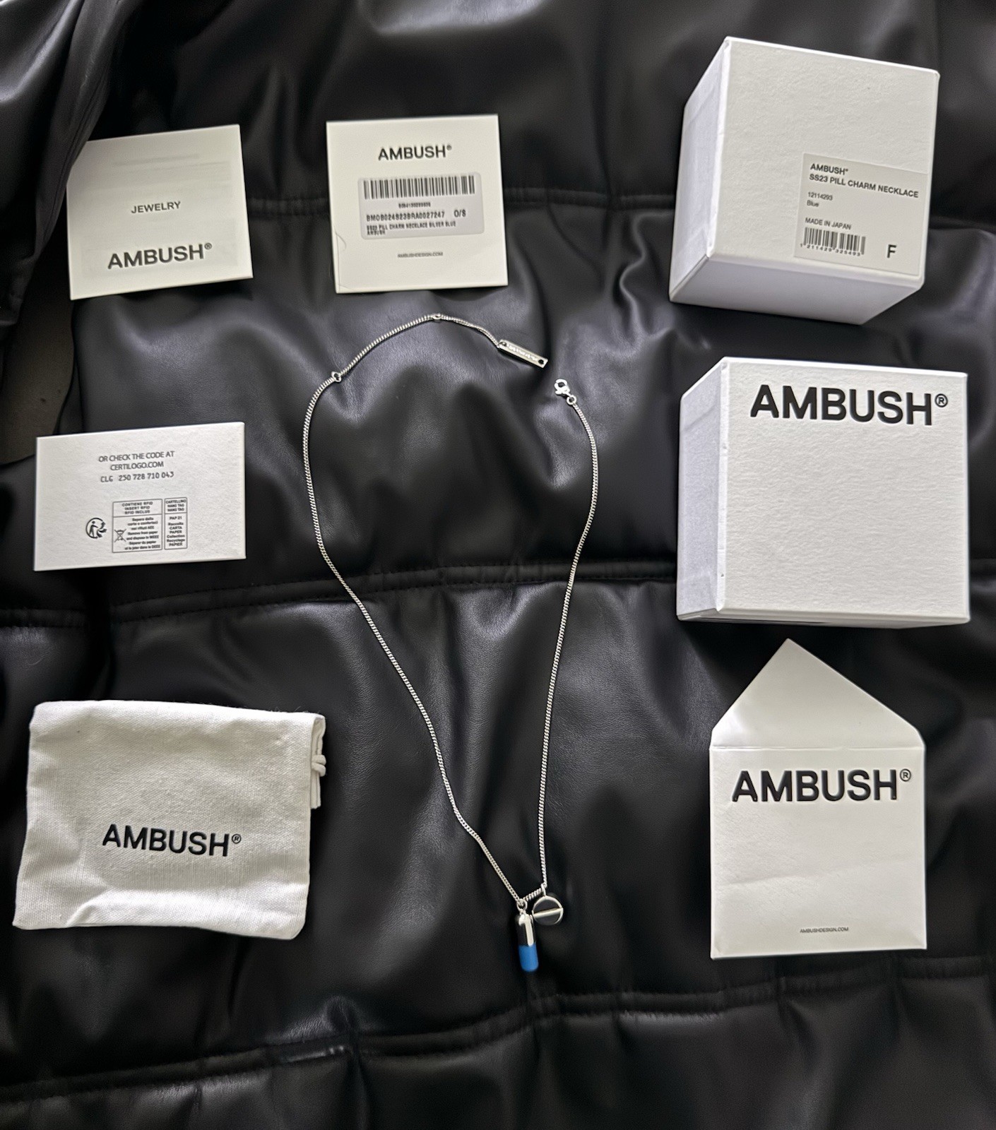 Ambush silver stainless steel pill necklace chain