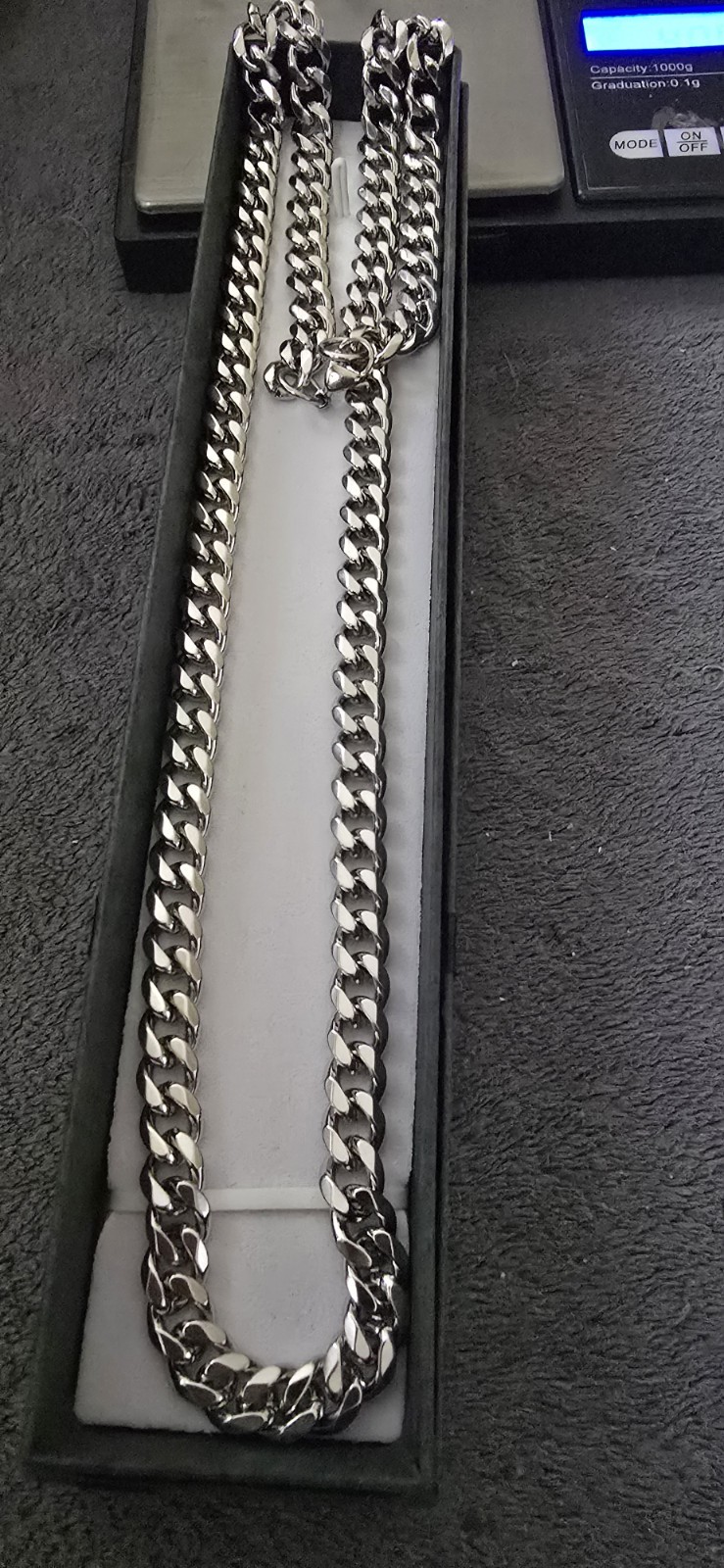Stainless Steel curb Chain Necklace 60cm 24inch 7mm Non-Tarnish