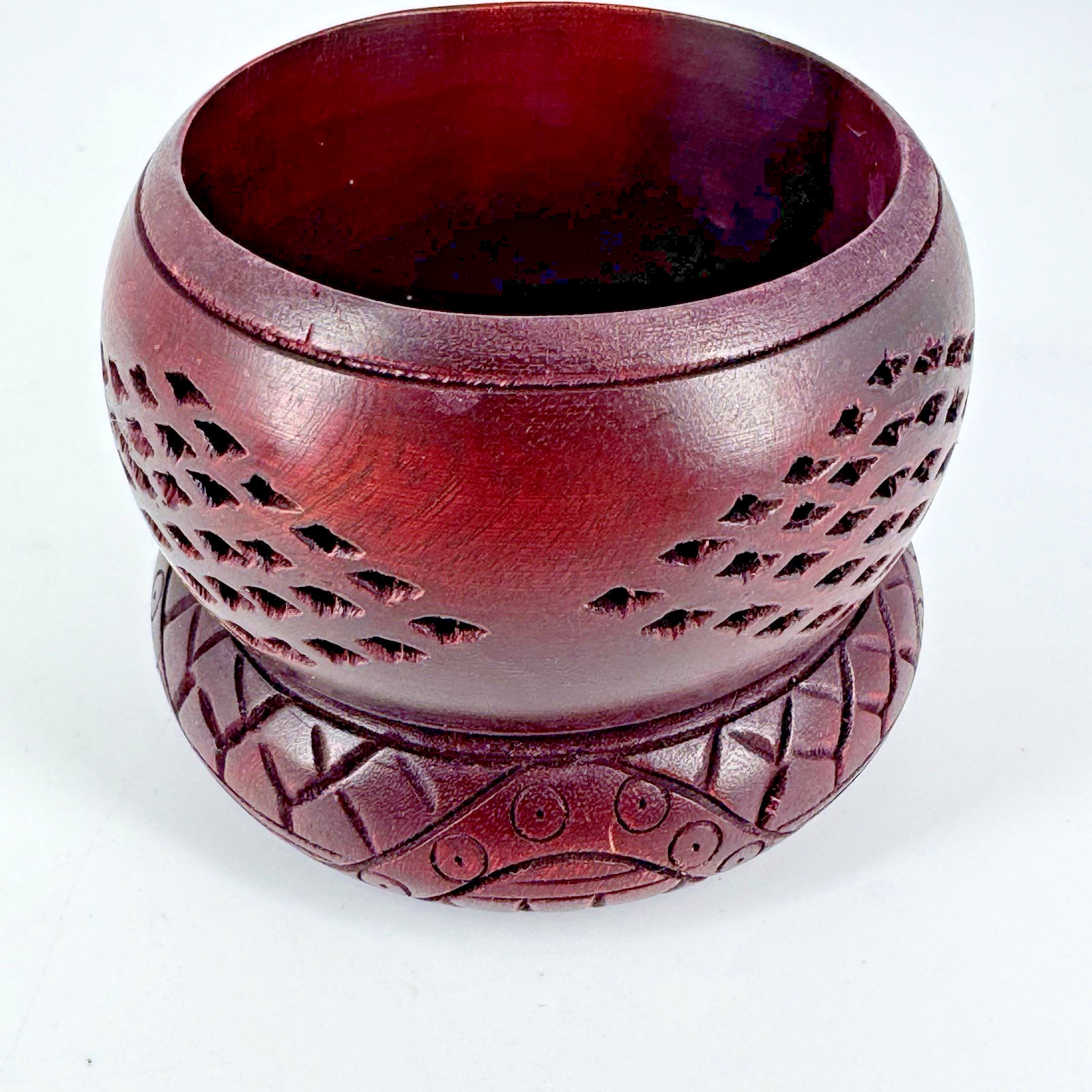 INDIA ROMANCE Boho Artisan Carved Mango Wood Carved Bangle Bracelet Set Bride