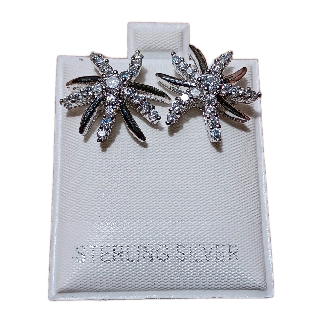 ✨Sterling Silver Cubic Zerconia Palm Tree Earrings✨