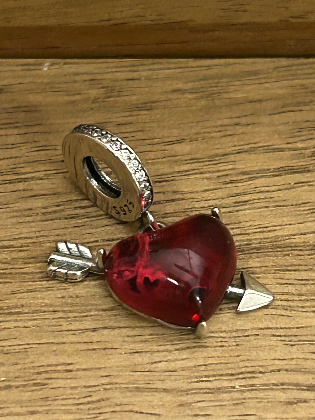 1 random s925 silver pink charm bead Unbranded