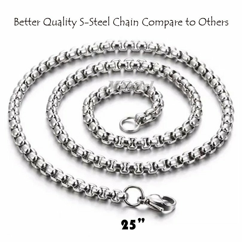 MENDEL Stainless Steel Irish Celtic Trinity Knot Claddagh Cross Pendant Necklace