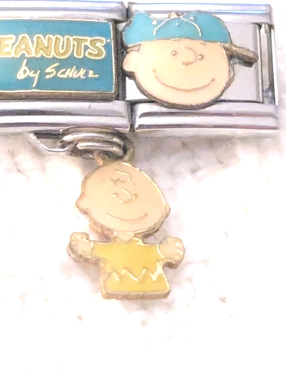 Authentic Casa D’Oro Double Dangle Peanuts Italian Charm Classic 9mm Link R219