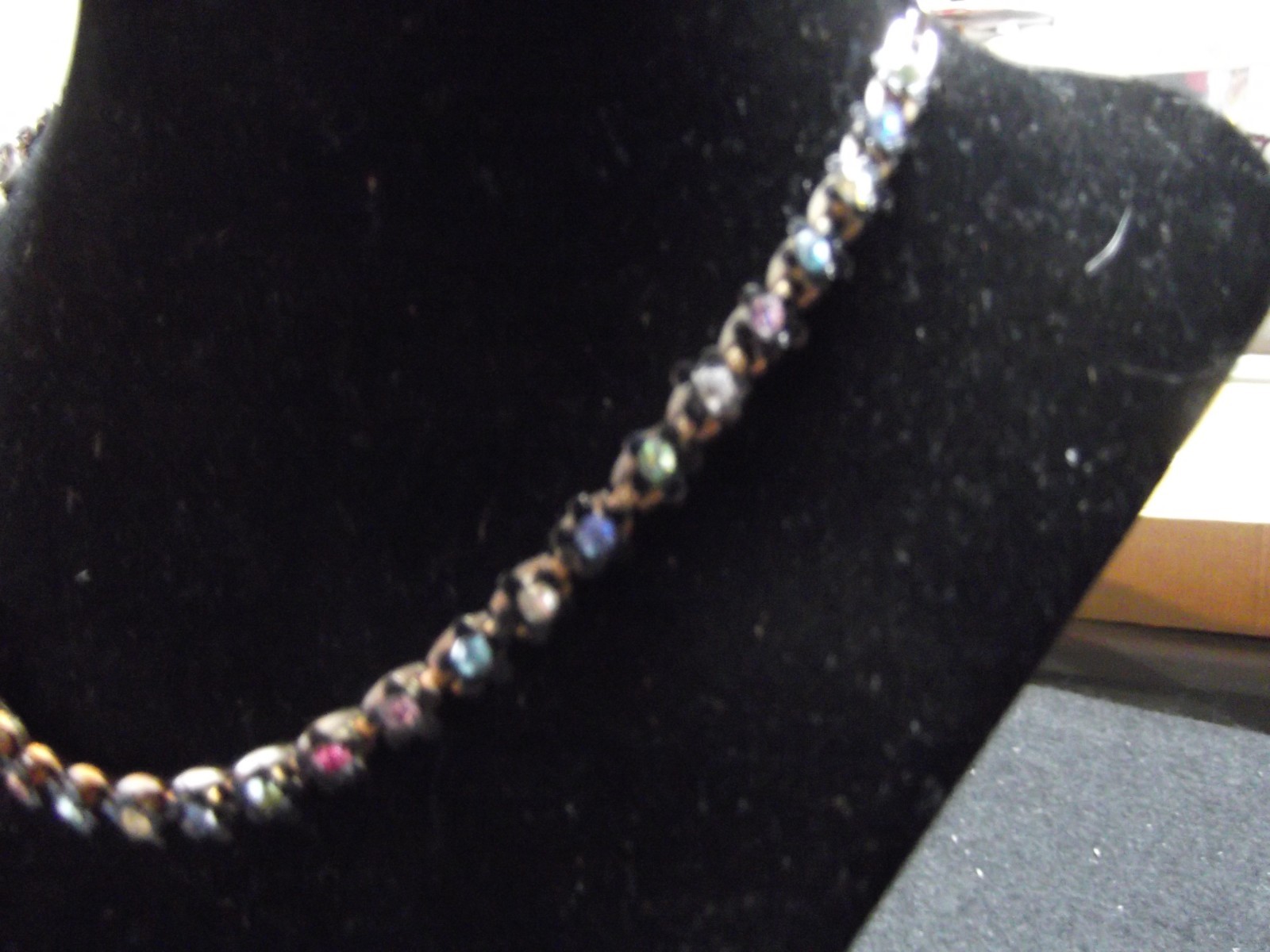 Multi Color Baguette Necklace 15″in