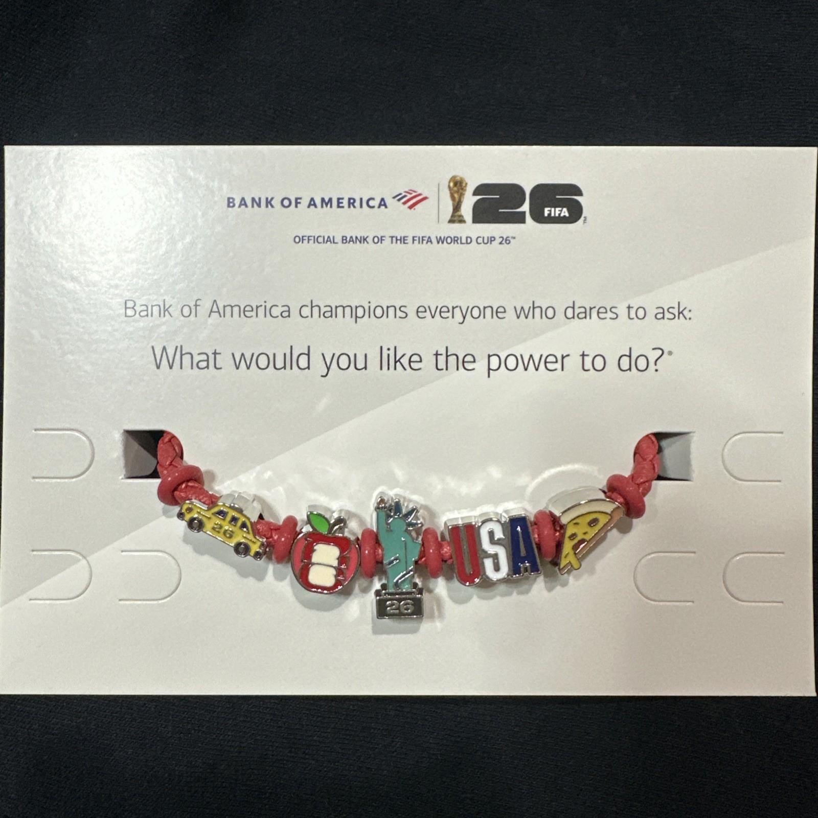 2026 FIFA World Cup Bank of America Charm Bracelet New York City Exclusive