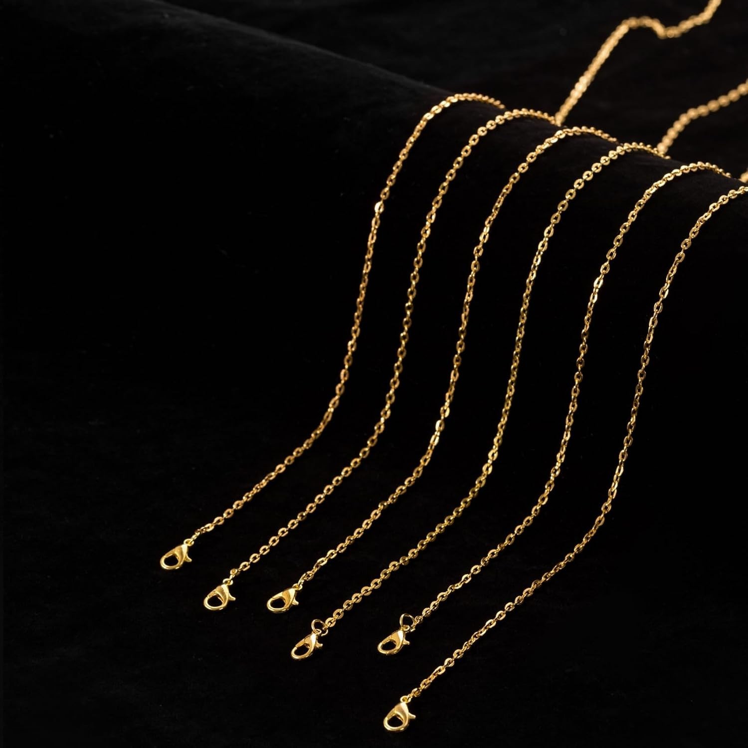 24 Pack Necklace Chains Bulk Gold Silver Plated DIY Link Chain 18 Inches long