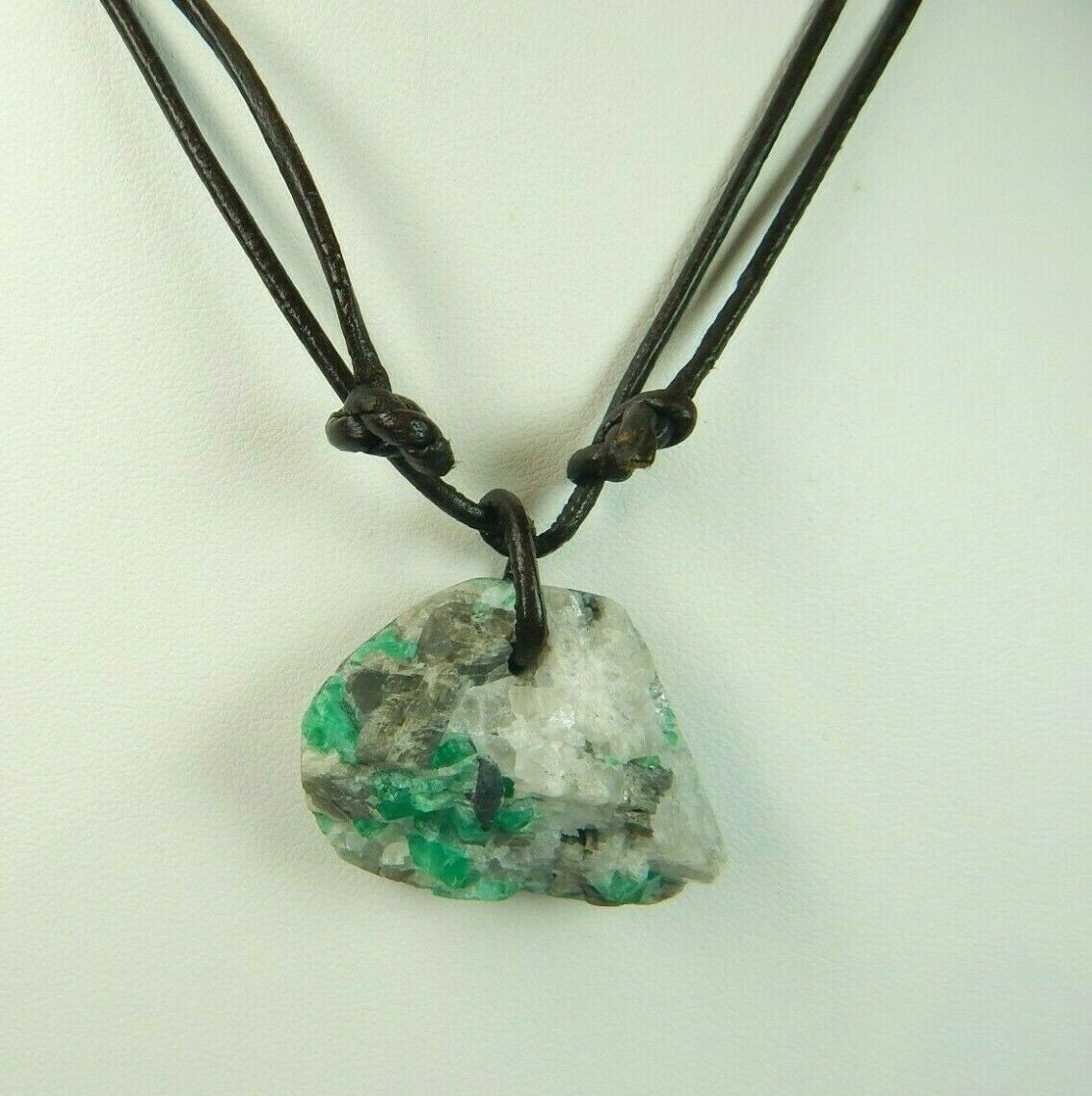 Colombian Emerald Raw Mineral Beryl with crystals 60.00 Cts Cow Leather Muzo Min