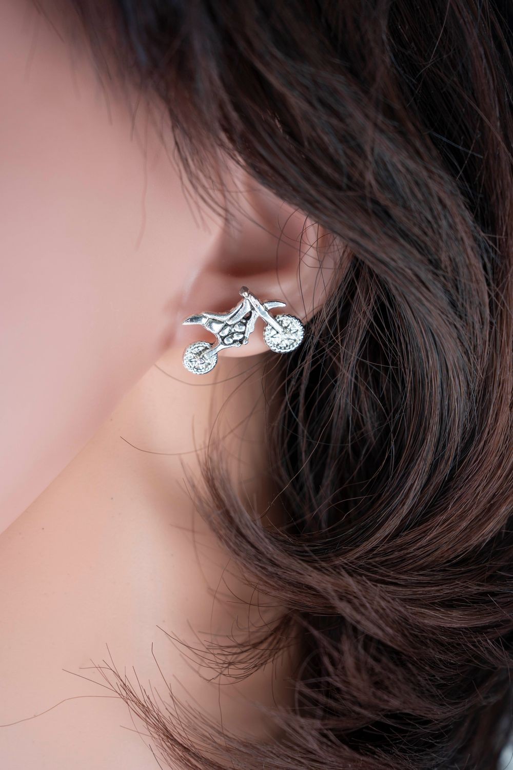 Motocross Motorcycle Earrings Studs Miniblings Enduro Motorcycles