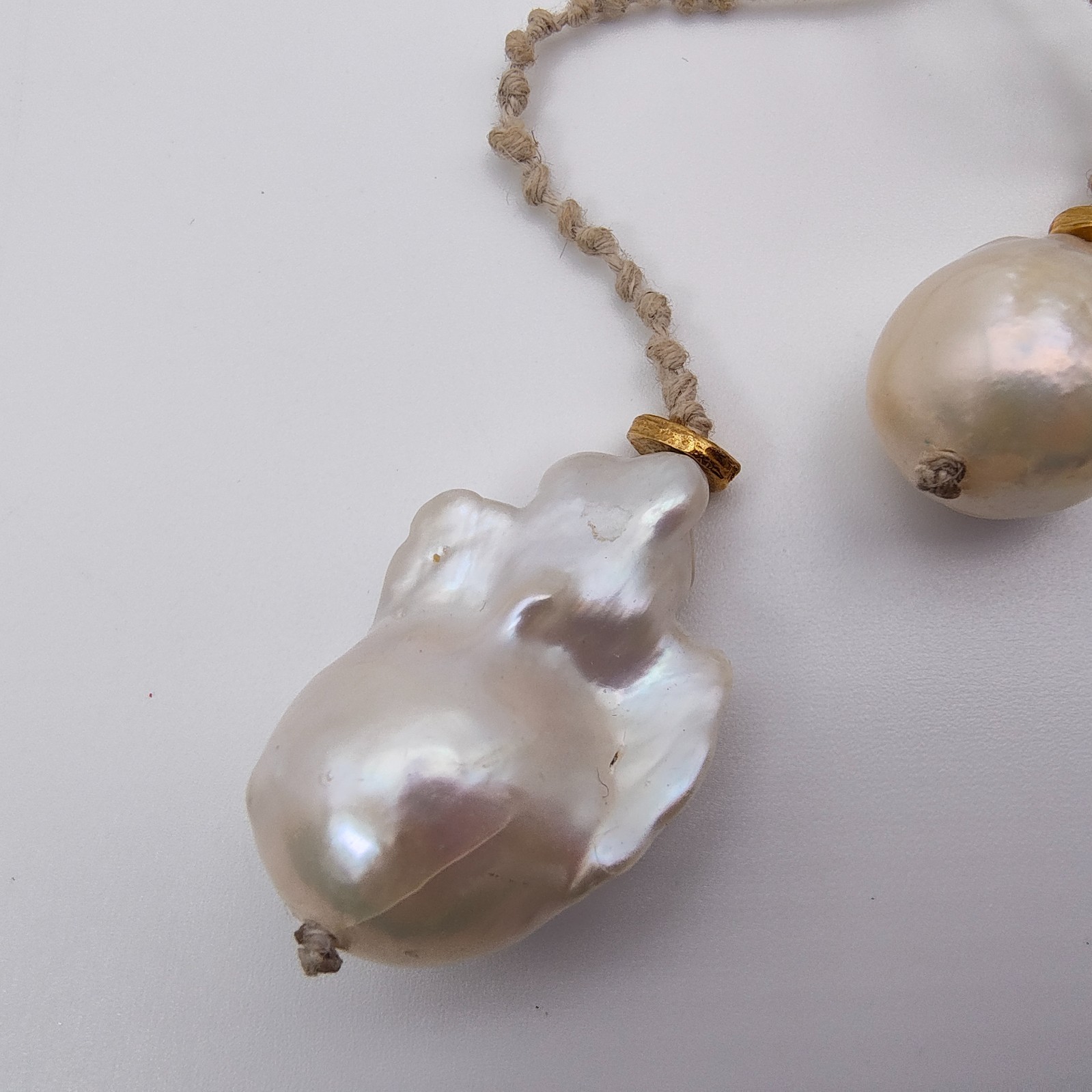 Velatti Convertible Toggle Necklace Cultured Baroque Pearl 18K Gold Plated Spain