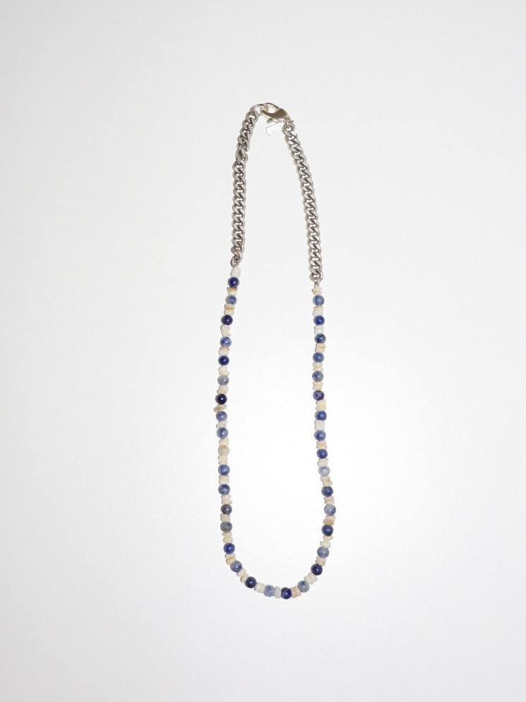 SEMI PRECIOUS STONE CHAIN NECKLACE – BLUE STONE
