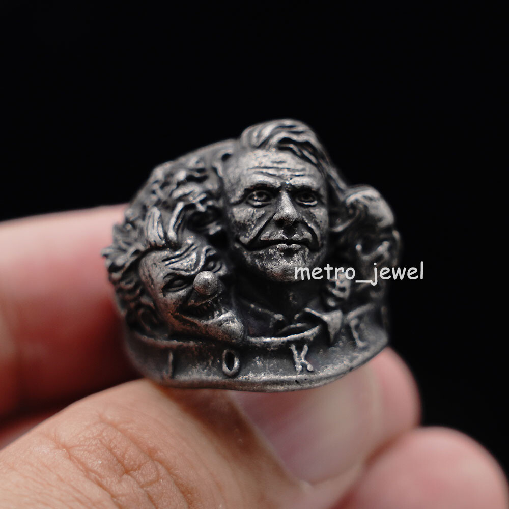 Cool Black Stainless Steel Mens Clown Skull Ring For Men Size 7 8 9 10 11 12 13