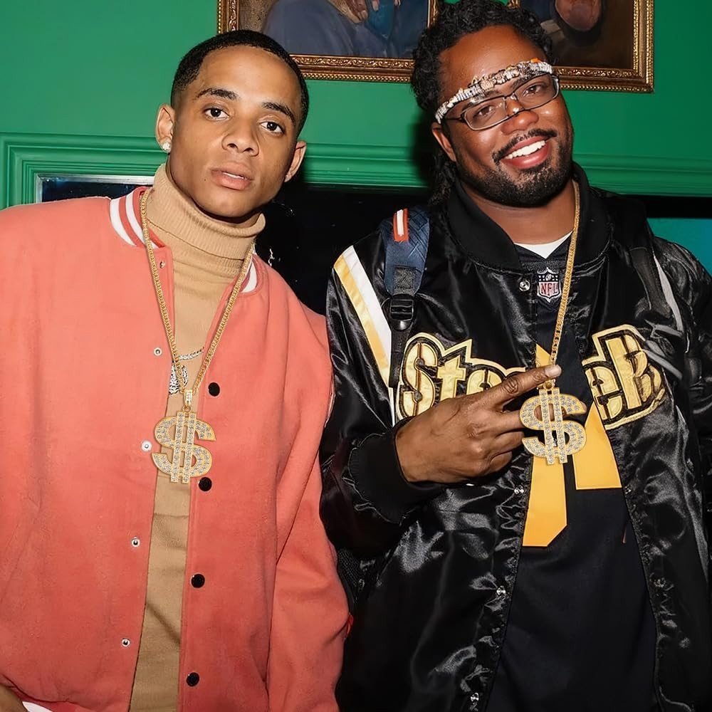 Gold Chain With Dollar Sign Pendant Necklace – Hip Hop Money