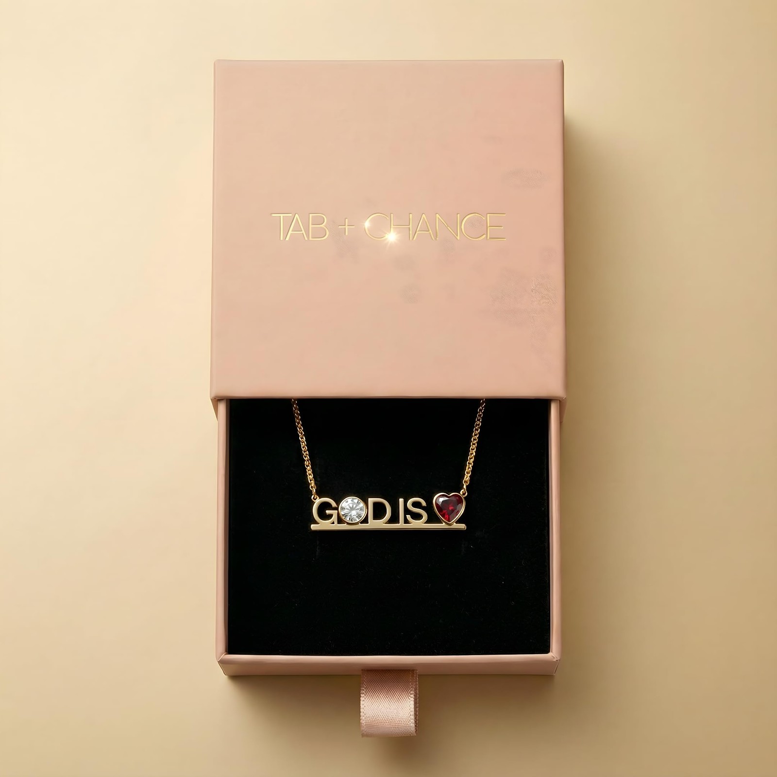 Tabitha Brown God Is Love Necklace 18k Gold Plated over Stainless Steel with …