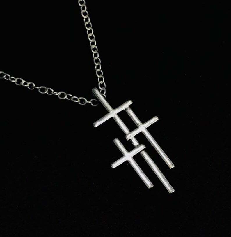 CALVARY CROSS CRUCIFIX CHRISTIAN RELIGIOUS pendant 20″ necklace Sterling Silver