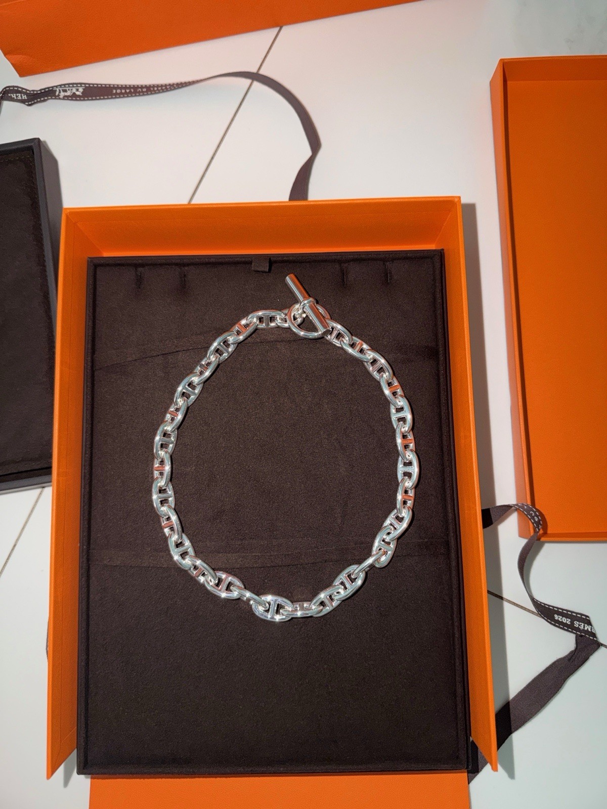 RARE BNIB HERMES Chaine d’ancre Choker necklace large model