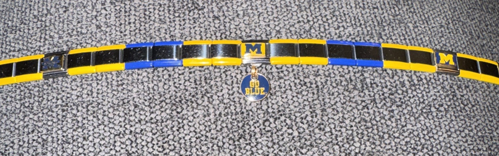 Michigan Wolverines Licensed Casa d’oro Italian Charm 9mm Bracelet