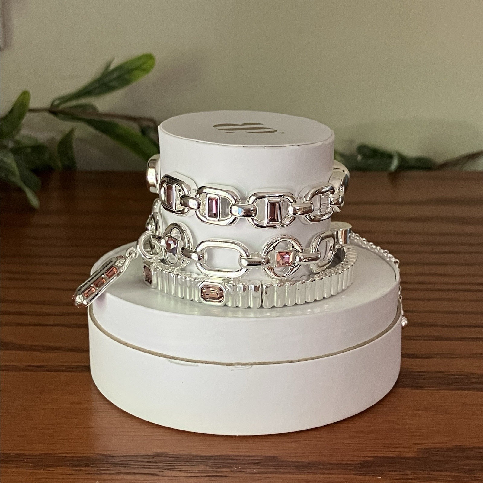 Bomb Party Spring Stacks 2026 Say It Louder UNSTOPPABLE Charm Bracelet Pink Silv