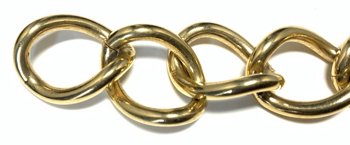 Monet Gold Tone Oval Link Chain Bracelet 8-inches LX111