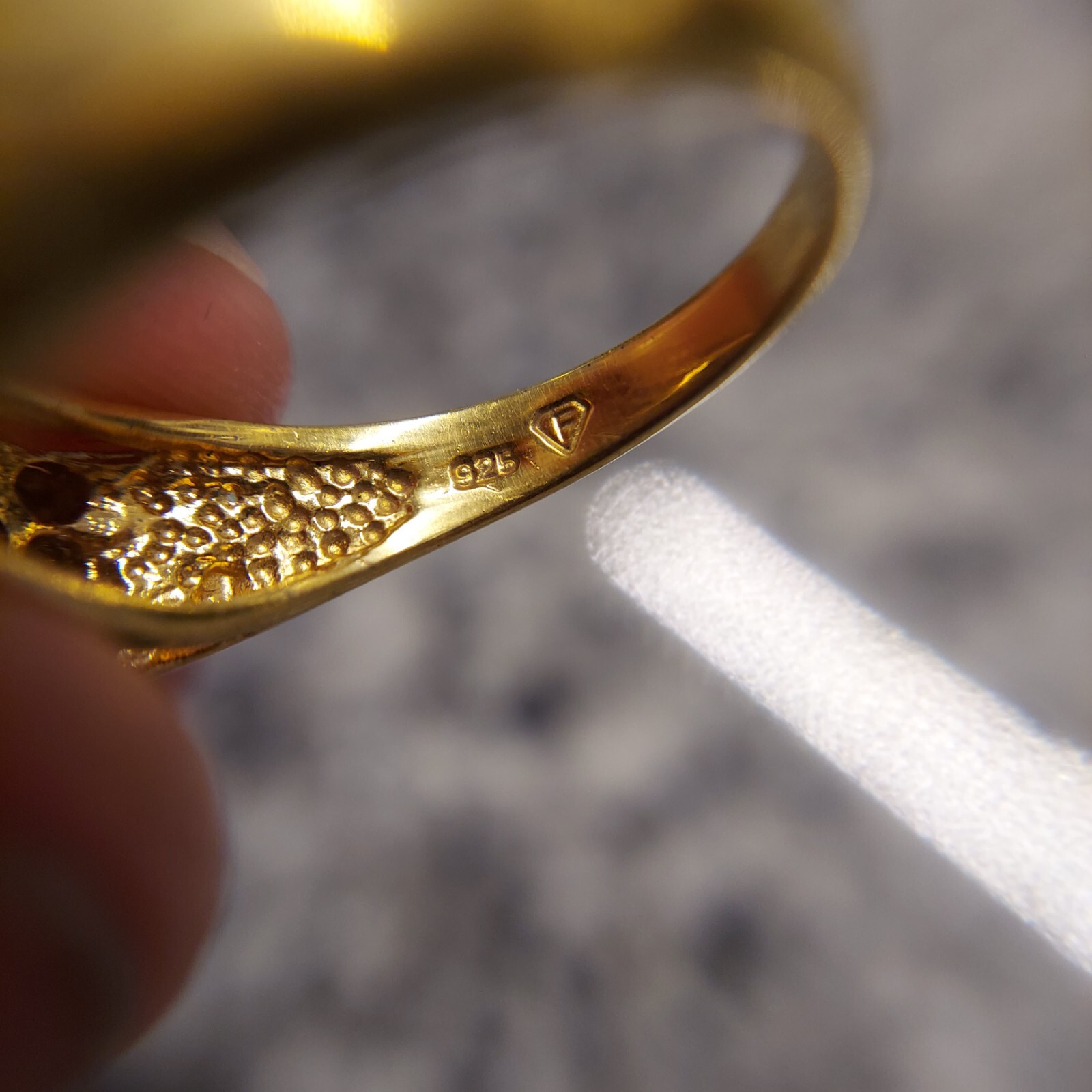 Gold Plated Silver Ring with Amethyst And Cubic Zerconia