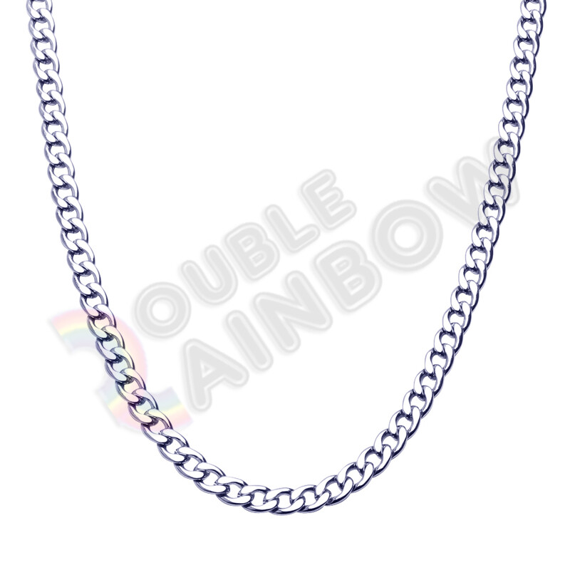 18″-36″Men’s Women’s Stainless Steel Necklace Cuban 3,4,5,6,8,10,12mm Chain Link