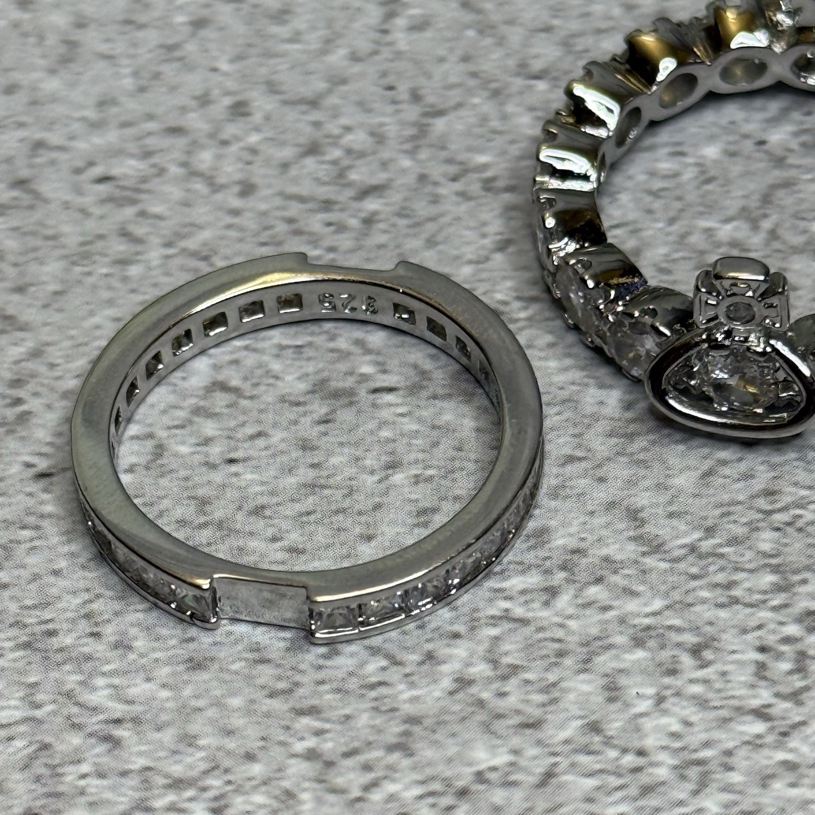 Used Vivienne Westwood Combination Ring Silver WITH PACKAGING